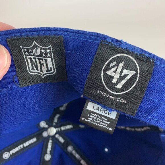 Los Angeles Rams NFL Retro Blue 47 Brand Franchise Fitted Hat Mens Large - Picture 5 of 5